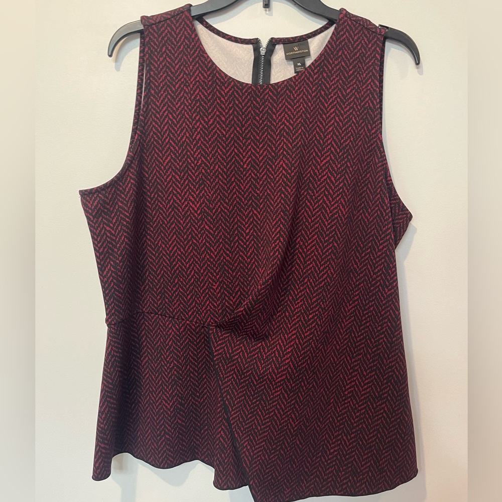 Burgundy/Black Vest! XL by Worthington! Great for Office!